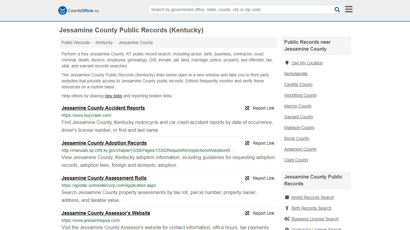 Public Records - Jessamine County, KY (Business, Criminal, GIS ...