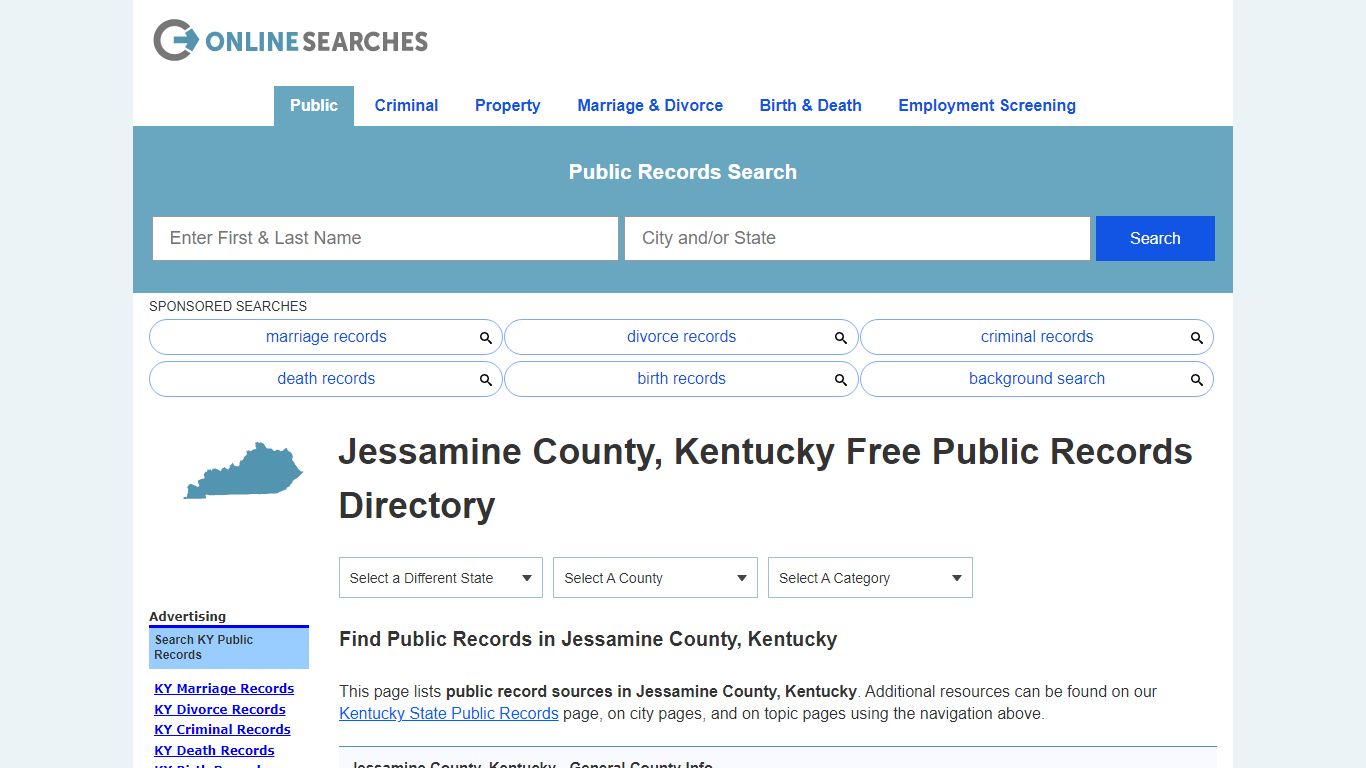 Jessamine County, Kentucky Public Records Directory